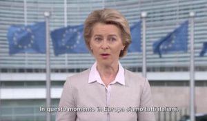 Ursula von der Leyen: “Siamo tutti italiani”