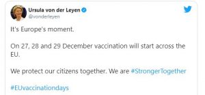 Von der Leyen: EU Vaccination Day