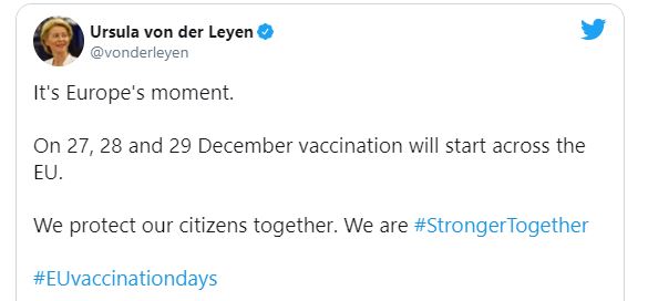 Von der Leyen: EU Vaccination Day